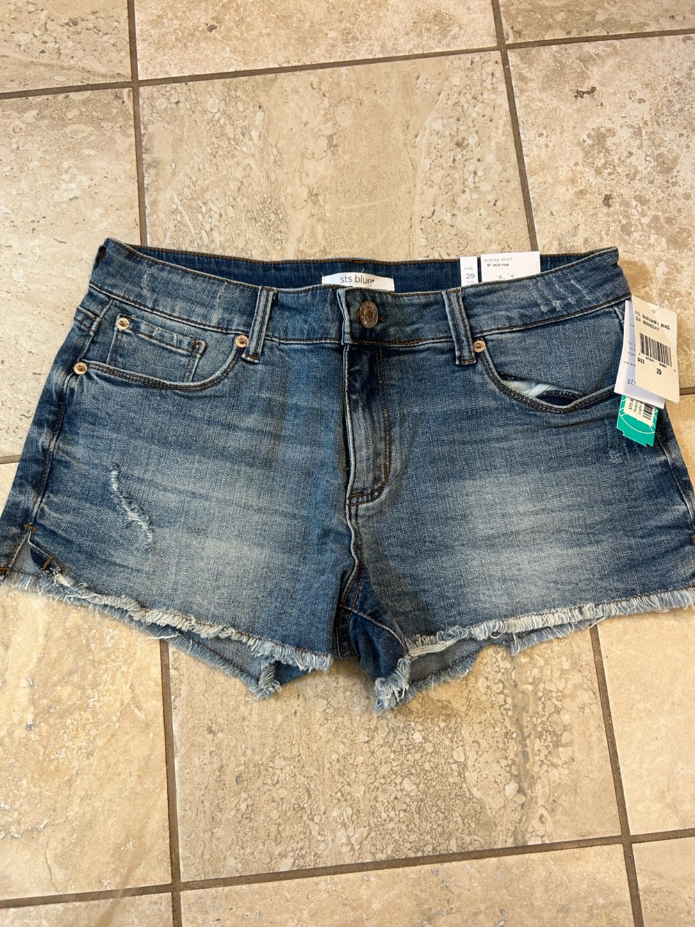 Women’s Blue Denim Cutoff Shorts - STS Blue